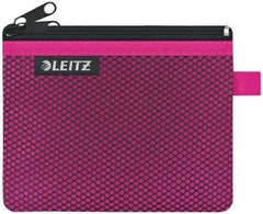 Leitz WOW Bolsa Porta-Todo PequeÃ±a 2 Compartimentos - TamaÃ±o 105x6x140mm - Lavable y Duradera - Cierre de Cremallera - Color Fucsia
