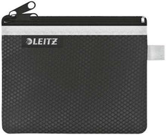 Leitz WOW Bolsa Porta-Todo PequeÃ±a 2 Compartimentos - TamaÃ±o 105x6x140mm - Lavable y Duradera - Cierre de Cremallera - Color Negro