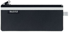 Leitz WOW Bolsa Porta-Todo Mediana 2 Compartimentos - TamaÃ±o 85x6x210mm - Lavable y Duradera - Cierre de Cremallera - Color Negro