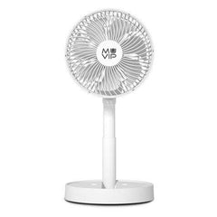 Muvip Ventilador de Sobremesa Portatil Plegable 6.5W 19cm de Diametro - 4 Velocidades - Angulo Ajustable hasta 90Âº - Autonomia hasta 21h - Color Blanco