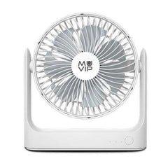 Muvip Ventilador de Sobremesa Portatil 5.5W 18cm de Diametro - 3 Velocidades - Angulo Ajustable hasta 360Âº - Autonomia hasta 15h - Color Blanco