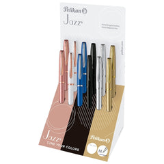 Pelikan Sfera Jazz Noble Elegance Expositor con 12 Boligrafos con Mecanismo de Giro - Punta Media - DiseÃ±o Elegante y Sofisticado - Incluye Estuche de Regalo