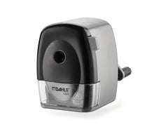 Dahle 133 Afilalapices de Manivela - Para Lapices de 8 a 11,5mm Ã˜ - Fresa de Acero - Forma de Punta Ajustable - Gran Deposito - Color Gris/Negro