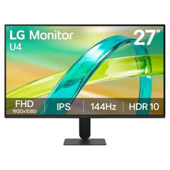 LG U4 Monitor 27" IPS FullHD 144Hz HDR10 FreeSync - Respuesta 5ms - 16:9 - HDMI, VGA - VESA 100x100mm