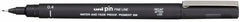 Uni-ball PIN04-200(S) Rotulador Calibrado - Punta Poliacetal 0.4mm - Tinta Pigmentada Resistente al Agua y Luz - Color Negro