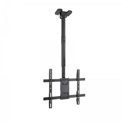 Tooq Soporte de Techo para Pantallas 32-75" - Angulo de Giro 180Âº - Inclinable - Gestion de Cables - Peso Max. 60kg - VESA Max. 400x400mm - Color Negro
