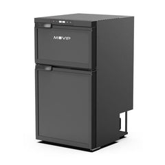 Muvip Nevera Fija con Congelador 80W - 90L de Capacidad Total - Compresor LG 12V - Control de Temperatura Individual - Color Negro