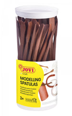 Jovi Bote de 45 Modeladores de Plastico - 5 Modelos - Herramientas para Arcilla, Barro y Plastilina - Accesorios para Modelar - 9 Unidades Por Modelo - Color MarrÃ³n