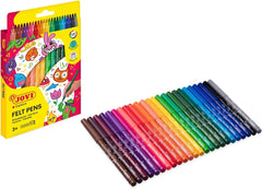 Jovi Felt Pens Pack de 24 Rotuladores - Punta de 3mm - Amplia Variedad de Tonos - Tinta de Gran Fijacion - Capuchon de Ventilado - Grip Triangular Ergonomico - Colores Surtidos