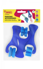 Jovi Bolsa Colgable con 3 Rodillos Espuma PequeÃ±os Estampados Diversos - Formas Diferentes - Mango Resistente - Facil Limpieza con Agua y Jabon - Color Azul