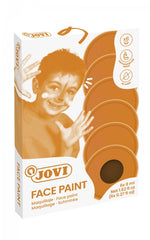 Jovi Estuche de 6 Botes 8ml Maquillaje Crema - Hipoalergenico - Base Grasa - Facil Aplicacion - Gran Cubricion - 12 Colores Mezclables - sin Parabenos - Facil de Retirar - Color MarrÃ³n
