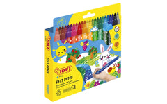 Jovi Felt Pens Estuche de 24 Rotuladores Jumbo - Punta de 5.8mm - Amplia Variedad de Tonos - Tinta de Gran Fijacion - Capuchon de Seguridad Ventilado - Colores Surtidos