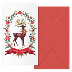 Dohe Caribu Pack de 6 Tarjetas/Billeteros de Felicitacion NavideÃ±a con Sobre - TamaÃ±o 9x16cm - Papel Offset - Impresas a todo Color