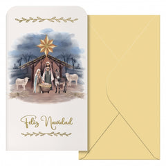 Dohe Maria Pack de 6 Tarjetas/Billeteros de Felicitacion NavideÃ±a con Sobre - TamaÃ±o 9x16cm - Papel Offset - Impresas a todo Color