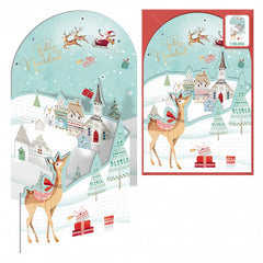 Dohe Aldea NavideÃ±a Pack de 6 Tarjetas Desplegables de Felicitacion NavideÃ±a con Sobre - Impresas a todo Color
