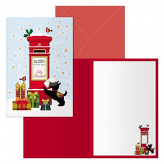 Dohe Buzon Pack de 6 Tarjetas de Felicitacion NavideÃ±a con Sobre - TamaÃ±o Cerrada 11.5x17cm, Abierta 23x17cm - Papel Offset - Impresas a todo Color