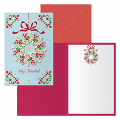 Dohe Poppy Pack de 6 Tarjetas de Felicitacion NavideÃ±a con Sobre - TamaÃ±o Cerrada 11.5x17cm, Abierta 23x17cm - Papel Offset - Impresas a todo Color