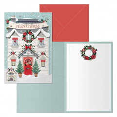 Dohe Paz Pack de 6 Tarjetas de Felicitacion NavideÃ±a con Sobre - TamaÃ±o Cerrada 11.5x17cm, Abierta 23x17cm - Papel Offset - Impresas a todo Color