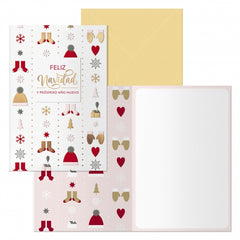 Dohe Winter Pack de 6 Tarjetas de Felicitacion NavideÃ±a con Sobre - TamaÃ±o Cerrada 11.5x17cm, Abierta 23x17cm - Papel Offset - Impresas a todo Color