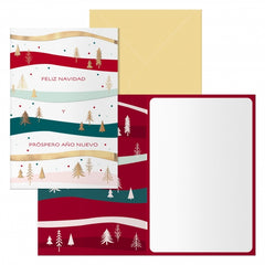 Dohe Grove Pack de 6 Tarjetas de Felicitacion NavideÃ±a con Sobre - TamaÃ±o Cerrada 11.5x17cm, Abierta 23x17cm - Papel Offset - Impresas a todo Color