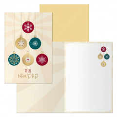 Dohe Balls Pack de 6 Tarjetas de Felicitacion NavideÃ±a con Sobre - TamaÃ±o Cerrada 11.5x17cm, Abierta 23x17cm - Papel Offset - Impresas a todo Color