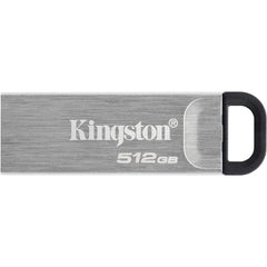 Kingston DataTraveler Kyson Memoria USB 512GB - 3.2 Gen 1 - 200 MB/s en Lectura - DiseÃ±o Metalico - Color Plata (Pendrive)