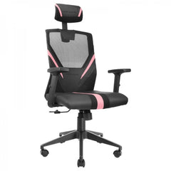 Mars Gaming MGC-ERGO Silla Gaming - Ergonomia Total - Soporte Lumbar y Cervical Ajustable - Reclinacion 90-160Â° - Base Reforzada - Transpirable - Negro/Rosa - Color Negro