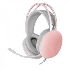 Mars Gaming MH-GLOW Auriculares - Sonido Envolvente - Iluminacion 360Âº CHROMA RGB - Drivers Hi-Fi Ultra-Bass 3D - Compatibilidad Universal - Color Rosa