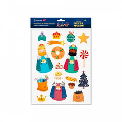 Bismark Pack de Pegatinas de Pared NavideÃ±as - Incluyen los 3 Reyes Magos - DiseÃ±os Surtidos