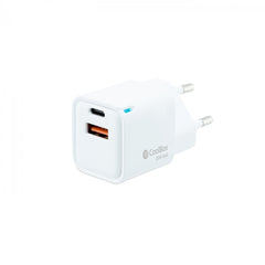 Coolbox Cargador de Pared 20W QC3.0 + PD - USB-A + USB-C - Carga Rapida - TecnologÃ­a GaN - Color Blanco