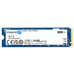Kingston NV3 Disco Duro Solido SSD M2 2280 500GB PCIe 4.0 NVMe 3D NAND