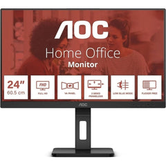 AOC Monitor 24" LED IPS FullHD 1080p 75Hz - Respuesta 4ms - Ajuste de Altura - Angulo de Vision 178Â° - Altavoces Incorporados - HDMI, VGA, Audio - Montaje VESA 100x100