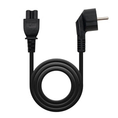 Nanocable Cable de Alimentacion CEE7 Acodado Macho a M-C5 Hembra Trebol 3m - Color Negro