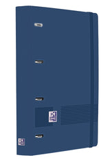 Oxford Europeanbinder Live & Go A4+ Carpeta TamaÃ±o A4+ con Recambio de 100 Hojas Cuadricula 5x5mm - Tapa de Plastico Polyfoam - Cierre con Goma - Color Azul Marino