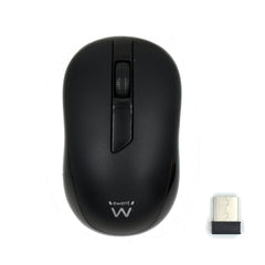 Ewent Raton Inalambrico 2.4hz - Receptor USB-A - 1000dpi - 1 Bateria AA (Incluida) - Color Negro