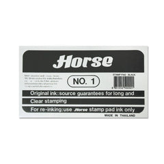 Horse Tampon Metalico NÂº1 - Facil de Recargar - Resistente y Duradero - Color Negro