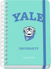 Dohe Yale Dog Agenda Escolar 25/26 Espiral Wireâ€™o A5 - Semana Vista - Papel 80g/m2 - 4 Hojas de Pegatinas - Cubierta de Carton Plastificado - Cierre con Goma Elastica