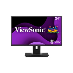 ViewSonic VG2448A-2 Monitor LED 24" IPS FHD - Respuesta 5ms - Altavoces 4W - 16:9 - Ajustable en Altura, Giratorio e Inclinable - HDMI, DisplayPort, Audio, USB - Angulo de Vision 178Âº - VESA 100x100mm