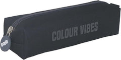 Dohe Colour Vibes Portatodo Cuadrado - Cierre con Cremallera y Tirador de Goma - Color Negro