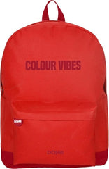 Dohe Daypack Colour Vibes Mochila Escolar - Varios Compartimentos - Asa Superior - Tirantes Acolchados y Ajustables - Fabricada en Poliester - Color Rojo