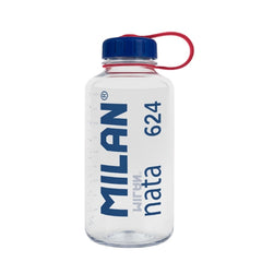 Milan NataÂ® 624 Botella de Tritan 1L - Muy Ligera - Dosificador ExtraÃ­ble - Escala de Medida - Libre de BPA - Transparente7Azul