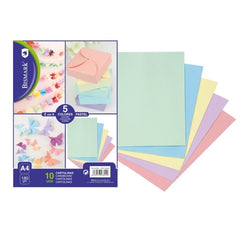 Bismark Pack de 10 Cartulinas 180 g/mÂ² - TamaÃ±o A4 - Colores Pastel Surtidos