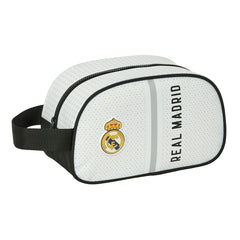 Safta Real Madrid 1Âª Equipacion 24/25 Neceser - 1 Compartimento - Asa de Mano - 26x15x12cm - Color Blanco/Negro