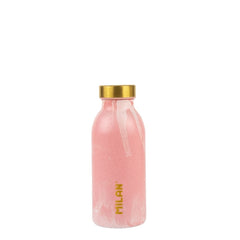 Milan Serie Lava Botella Isotermica 0.35L - Doble Pared de Acero Inoxidable - Liquidos Calientes hasta 12h, Frios hasta 24h - Color Rosa