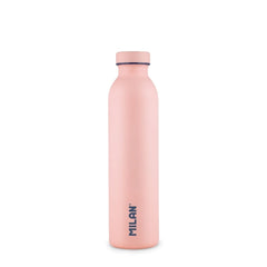 Milan Coleccion 430 Botella Isotermica 0.59L - Doble Pared de Acero Inoxidable - Liquidos Calientes hasta 12h, Frios hasta 24h - Color Rosa