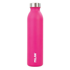 Milan Serie Acid Botella Isotermica 0.59L - Doble Pared de Acero Inoxidable - Liquidos Calientes hasta 12h, Frios hasta 24h - Color Rosa