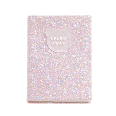 Miquel Rius Back2Fun Cuaderno Encolado con Cubierta de Purpurina Rosa y Patch de Silicona - 96 Hojas Lisas de Papel 100 g/m2
