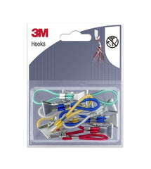 3M Pack de 10 Lazos con Pinza para Colgar - Clip Multiusos - Colores Surtidos