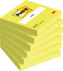 Post-It Pack de 6 Blocs de 100 Notas Adhesivas Reposicionables - Forma Cuadrada - 76x76mm - Color Verde