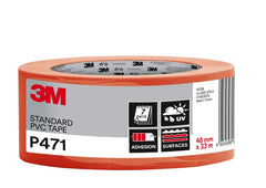 3M Cinta Adhesiva de PVC - 48mm x 33m - Alta Visibilidad - Color Naranja